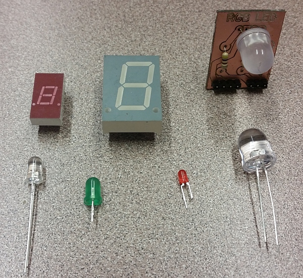 An assortment of LED types. 