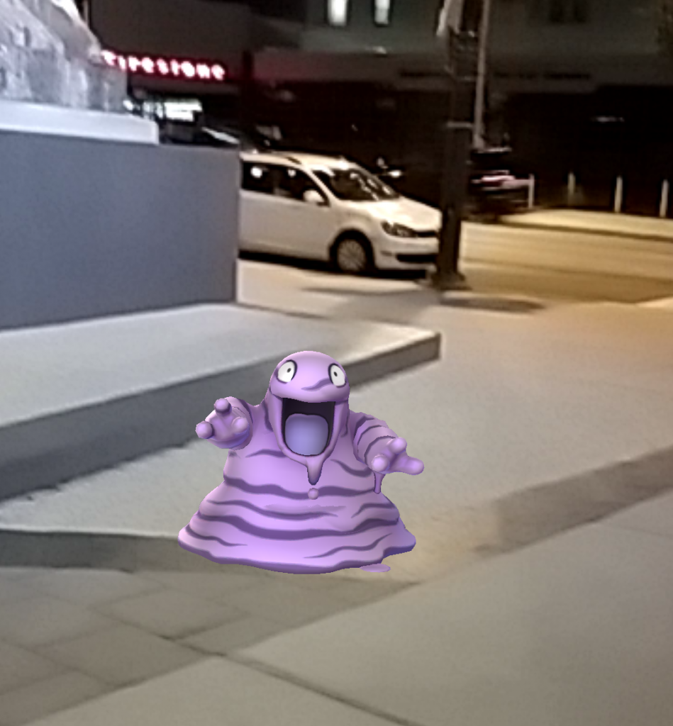 Ran across this guy (turned out to be something called a Grimer) on campus. There are some weird ones out there!
